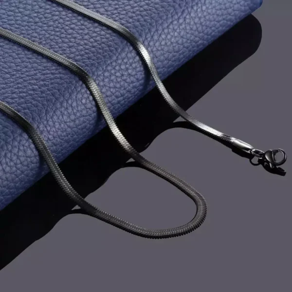 Men's Black Snake Chain