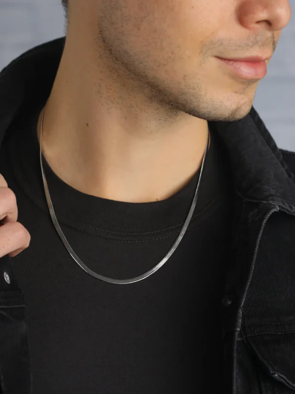 Men's Black Snake Chain - Image 2