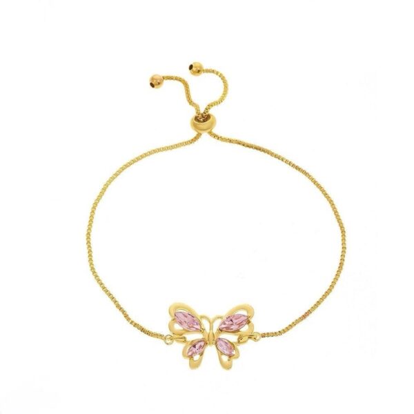 Butterfly/Box Chain Hand Bracelet - Image 4