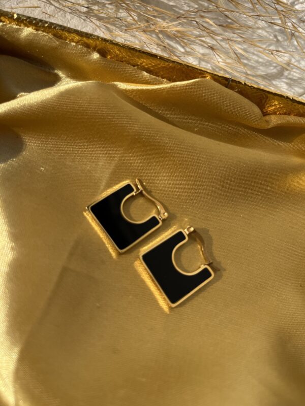 Black & Gold Earrings - Image 3