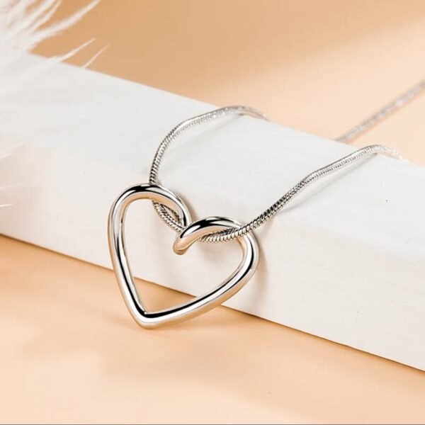 Silver Heart Necklace - Image 4