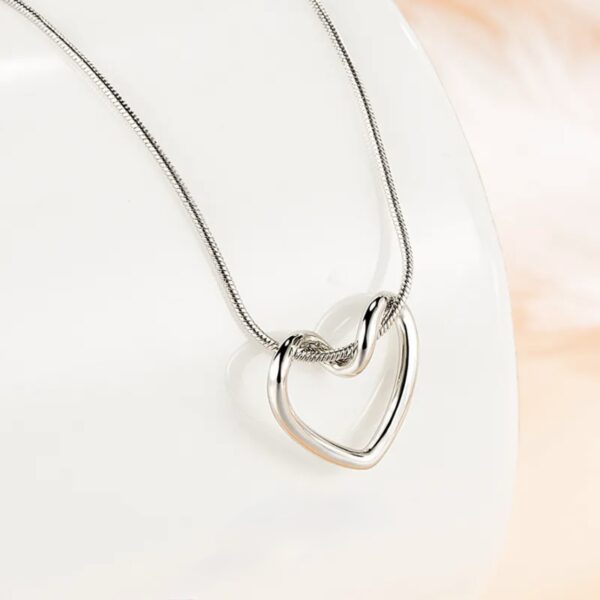 Silver Heart Necklace - Image 3