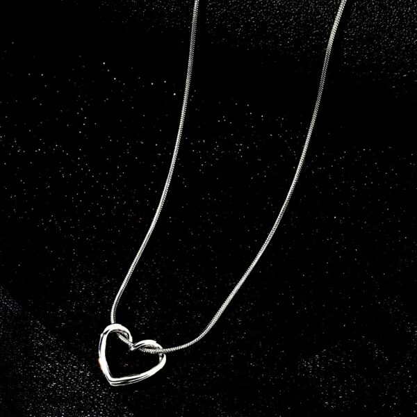 Silver Heart Necklace - Image 2